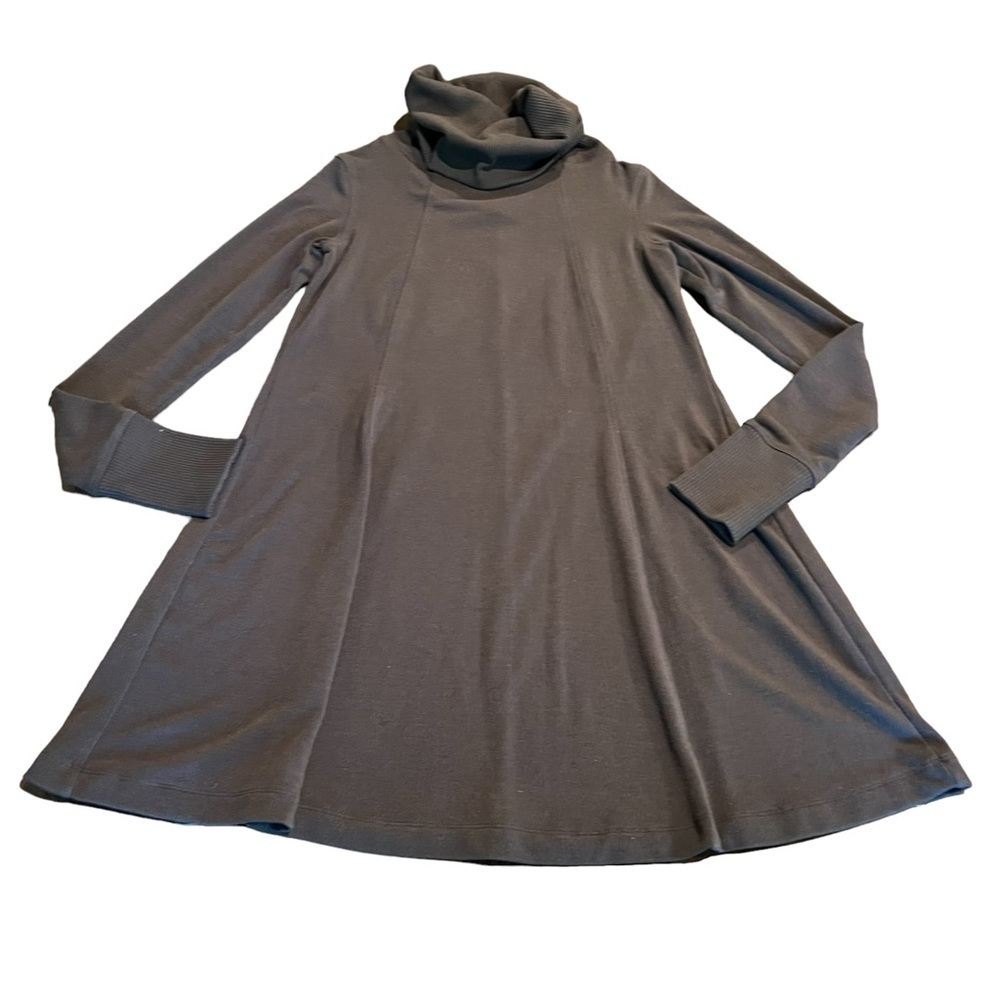CABi Cowl Neck Sweater Tunic Dress Brown Fireside Size XS